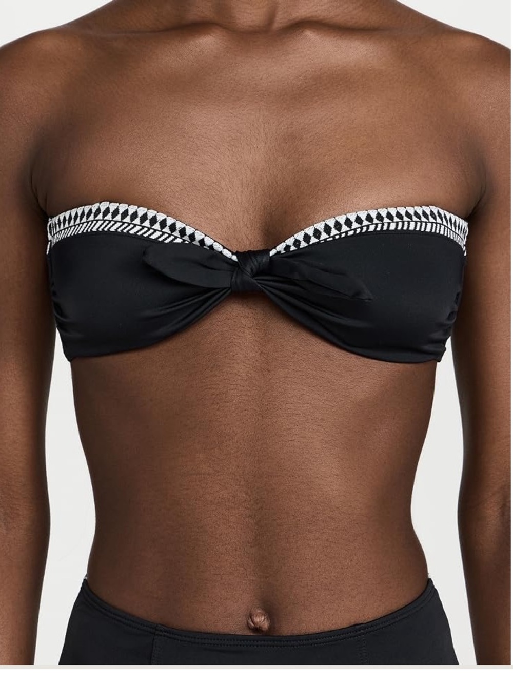 Lemlem Bandeau Bikini Top Black & White